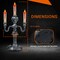 Skeleteen Haunted Halloween Candelabra Prop - LED Light up Skull Indoor Spooky Candelabra Candlesticks Holder Home Decoration for Halloween